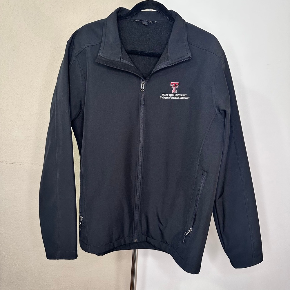 Port Authority Texas Tech University Softshell Jacket Mens Large Black Full Zip
